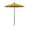 California Umbrella 7.5' Black Aluminum Market Patio Umbrella, Olefin Lemon 194061334737 - alternate 1